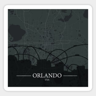 Orlando City map with silhouette Sticker